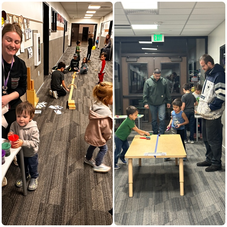 students and families exploring science activities