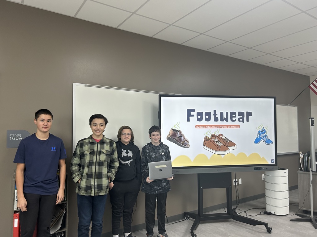 7th graders share information they learned about hygiene.