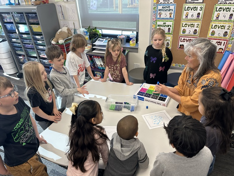 Learning about warm and cool colors with Mrs. A