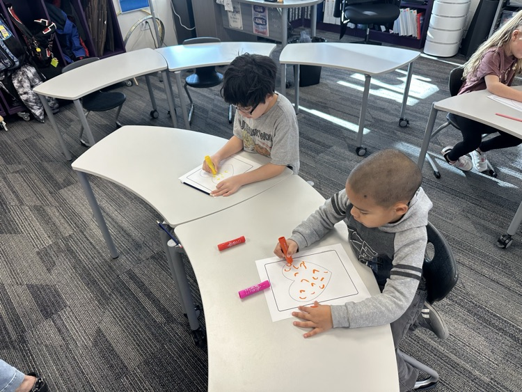 Learning about warm and cool colors with Mrs. A.