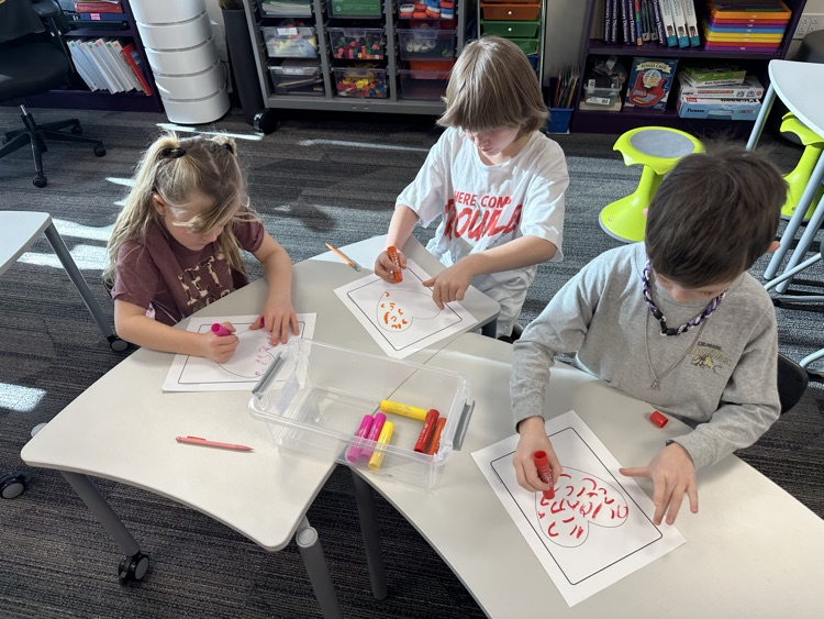 Learning about warm and cool colors with Mrs. A.