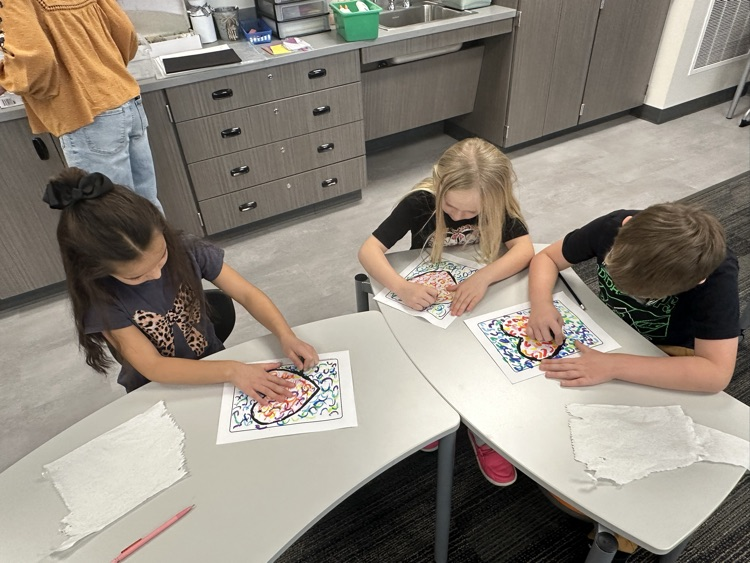 Learning about warm and cool colors with Mrs. A.