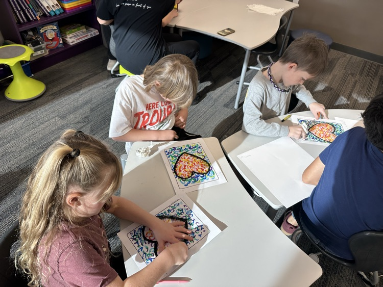 Learning about warm and cool colors with Mrs. A.