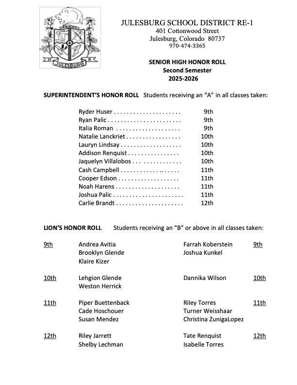 HS honor roll