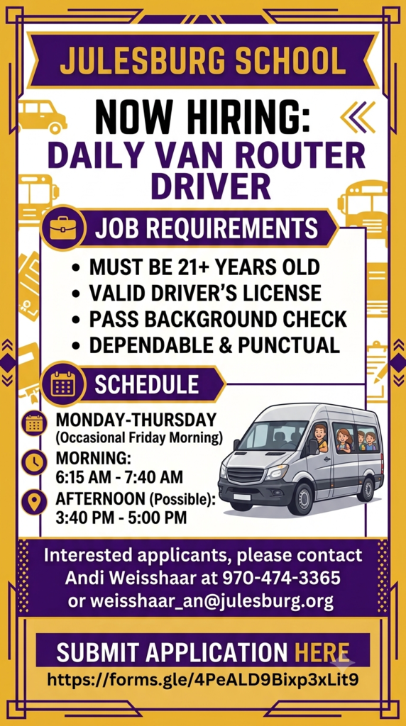 VAN DRIVER advertisement