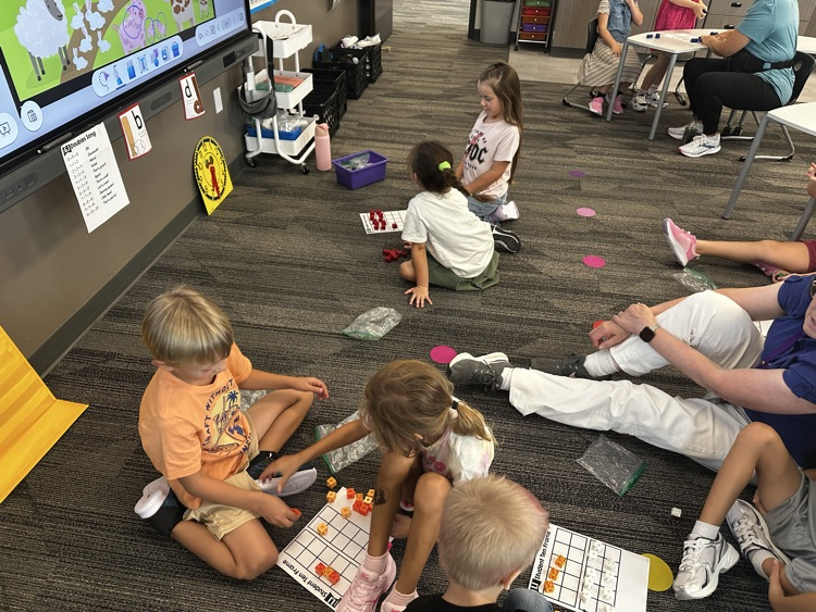 Working on number sense by using cubes and tens frames