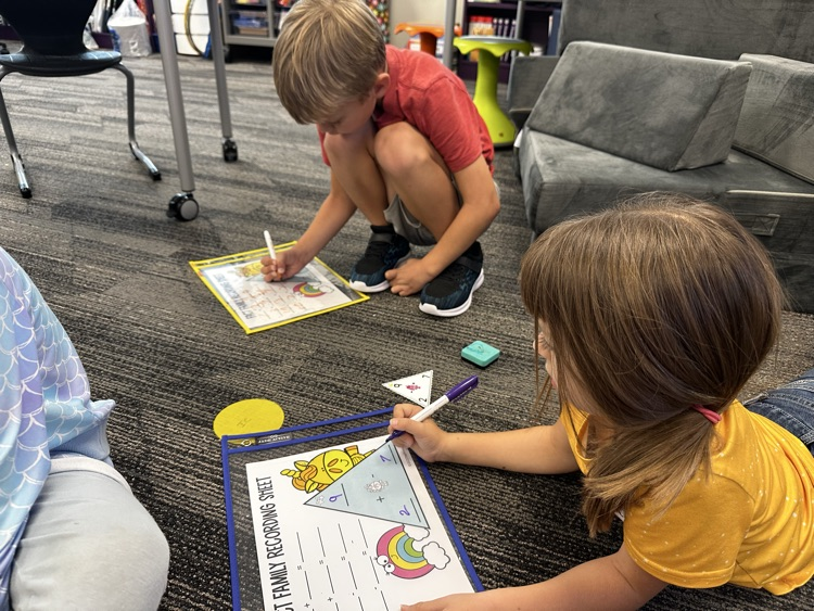 Learning about fact families.