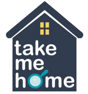 Image of a house with the words "Take me home".