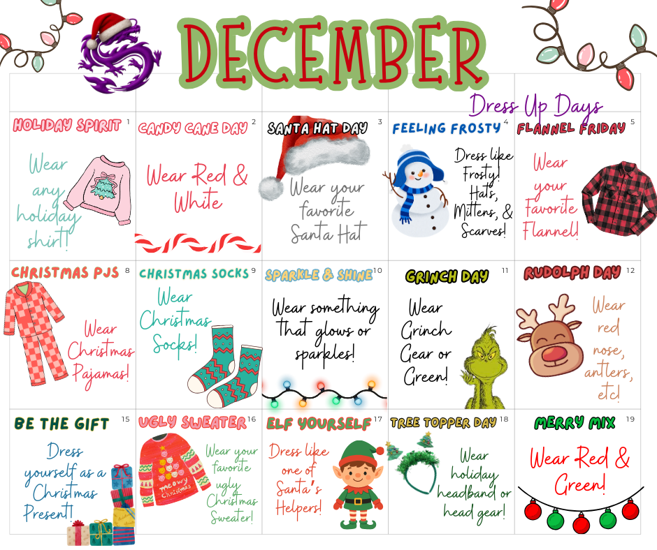 december dress up days