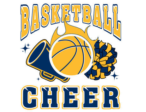 basketball and cheer