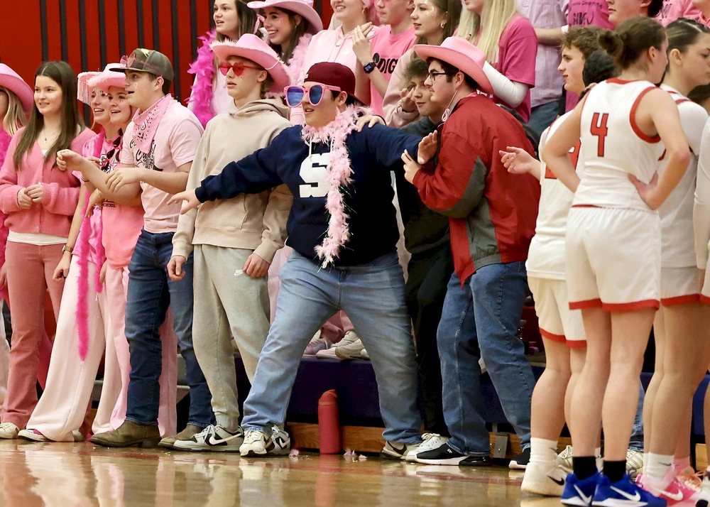 The home rowdy crowd showing their support