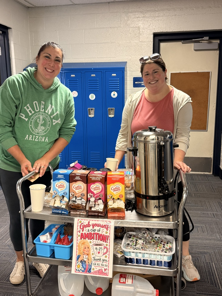 people with a coffee cart