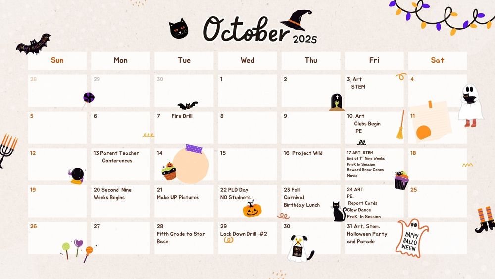 October Calendar