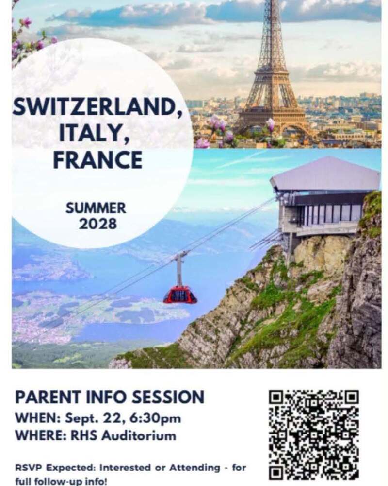 ad for Information session on EF tour Summer 2028