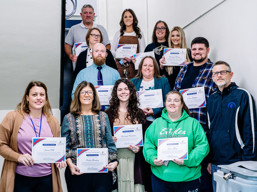 kcs secondary teachers recognized for their outstanding work during the first nine weeks of the school year.