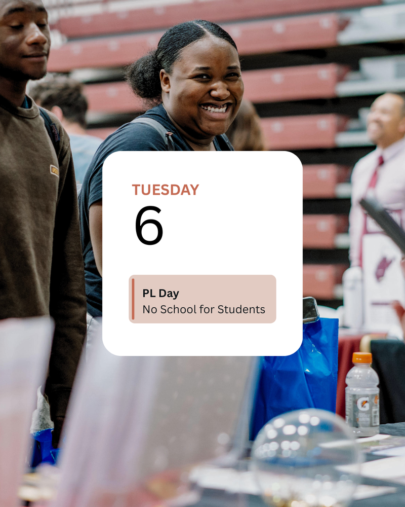 Girl smiling at camera. Sample calendar block over the image.
