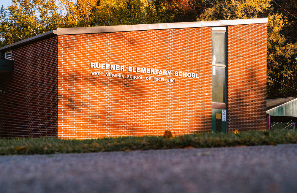 a picture of the front of ruffner elementary school.