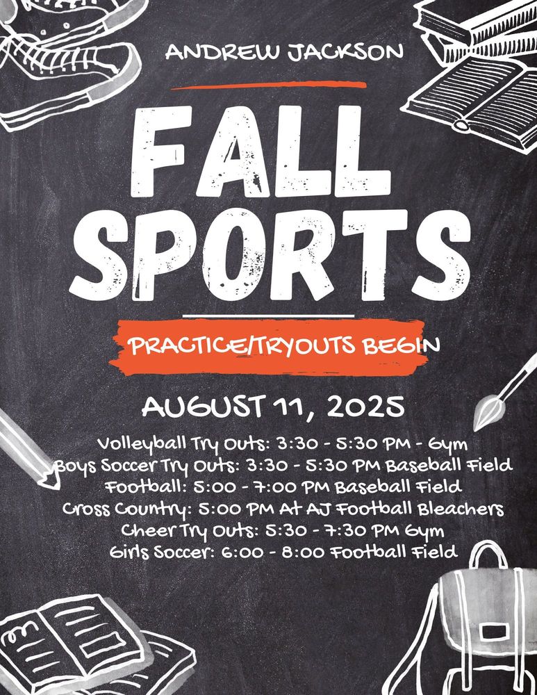 Fall Sports Begin August 11th