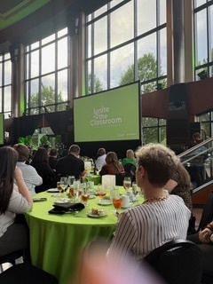 kcs teachers and administrators at the ron clark dinner at the clay center.