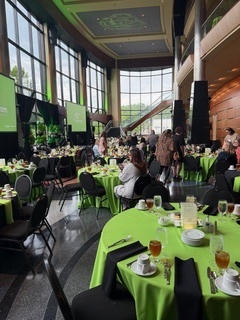kcs teachers and administrators at the ron clark dinner at the clay center.
