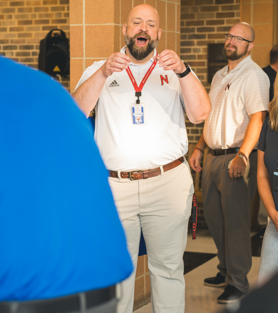 nitro high school principal brian barth laughing