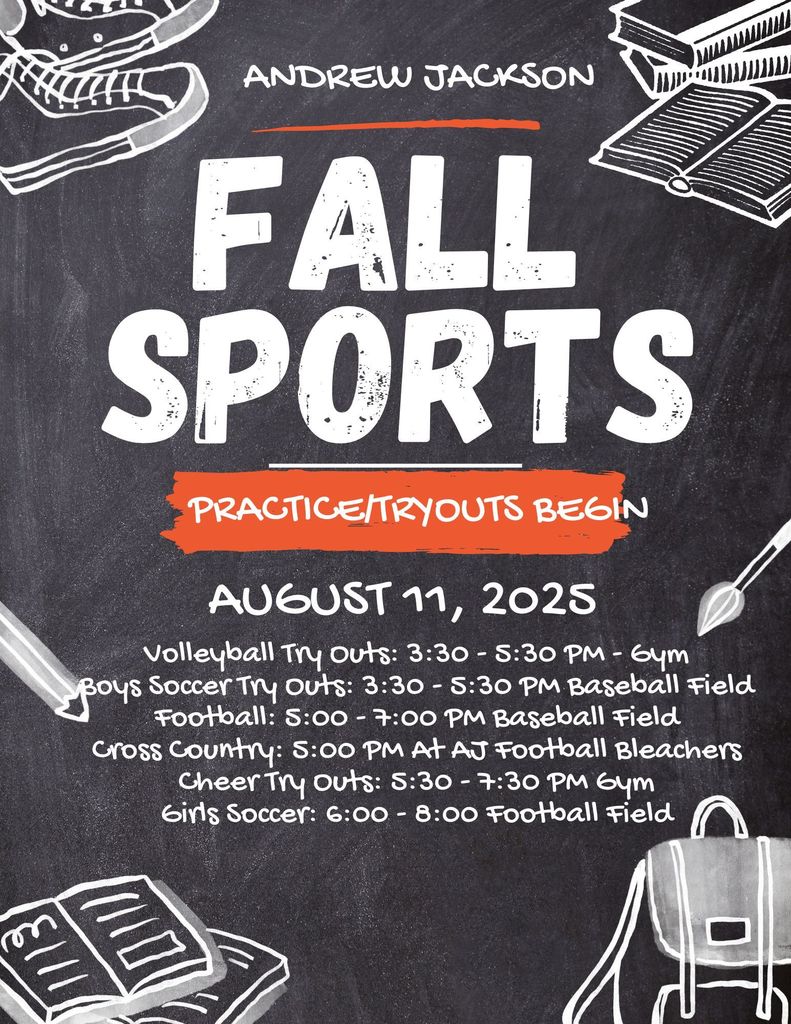 Fall Sports Begin August 11th