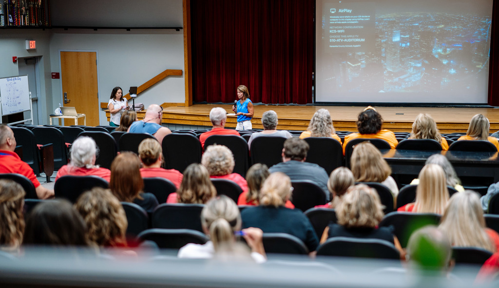 KCS staff welcome back meeting at Sissonville High School.