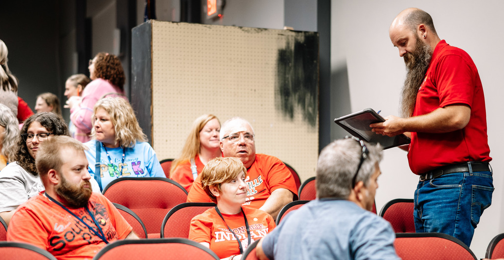KCS staff welcome back meeting at Sissonville High School.