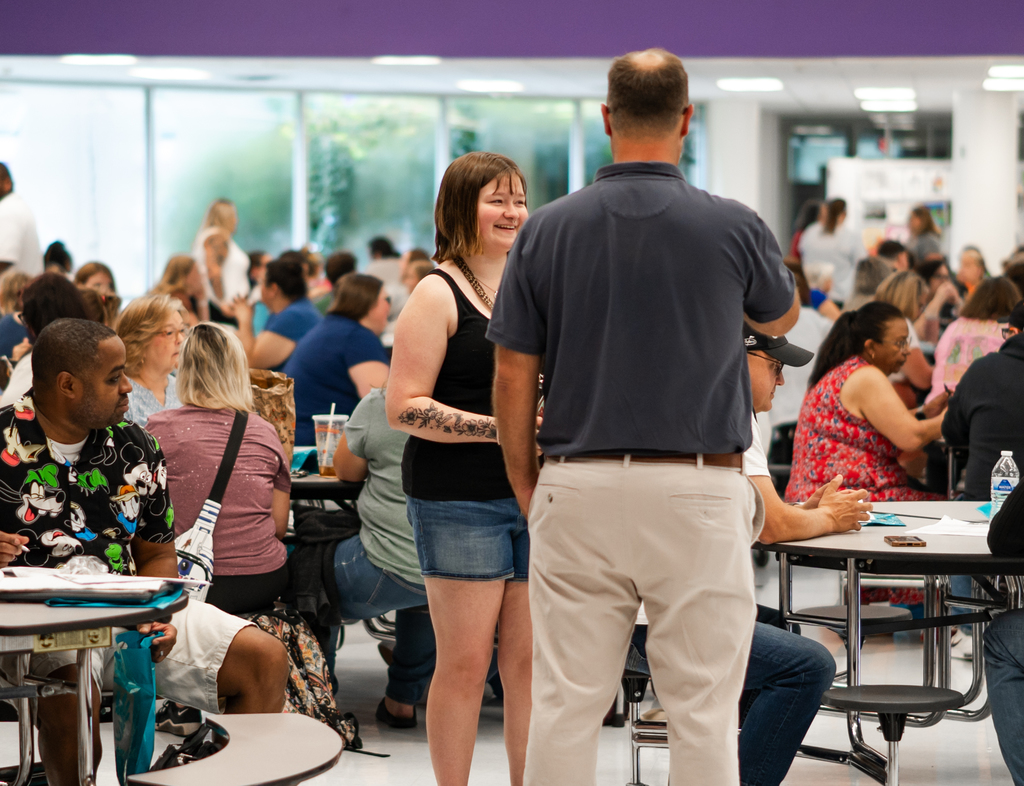 special education teachers and aides at their beginning of the year meeting at Riverside High School on August 13th, 2025.