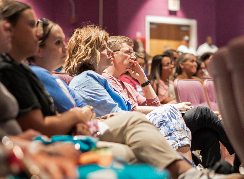special education teachers and aides at their beginning of the year meeting at Riverside High School on August 13th, 2025.
