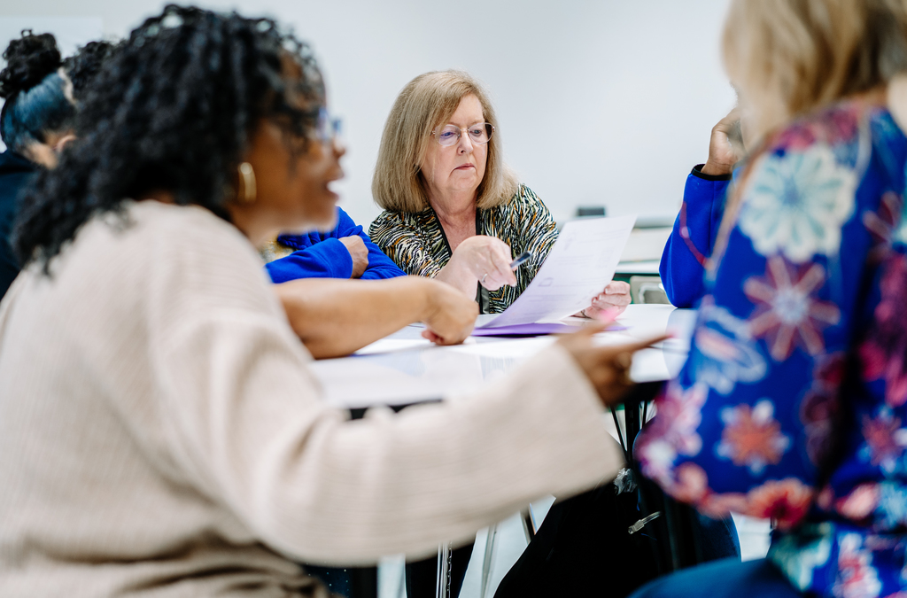 special education teachers and aides at their beginning of the year meeting at Riverside High School on August 13th, 2025.