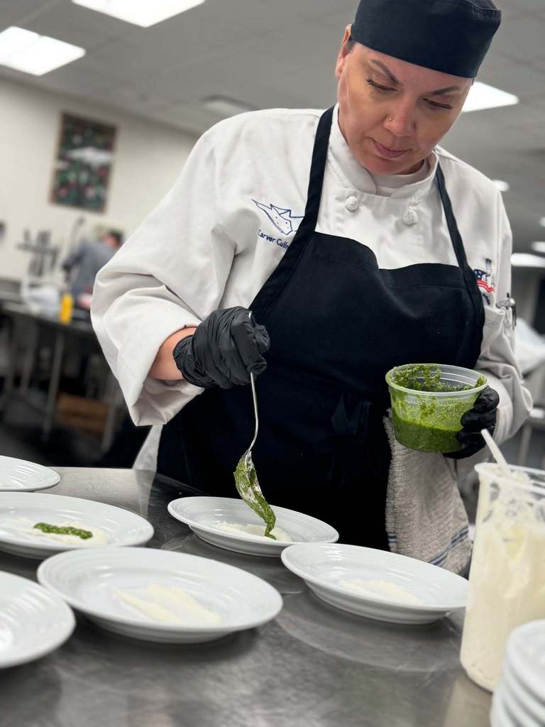 Amy Preparing her dish