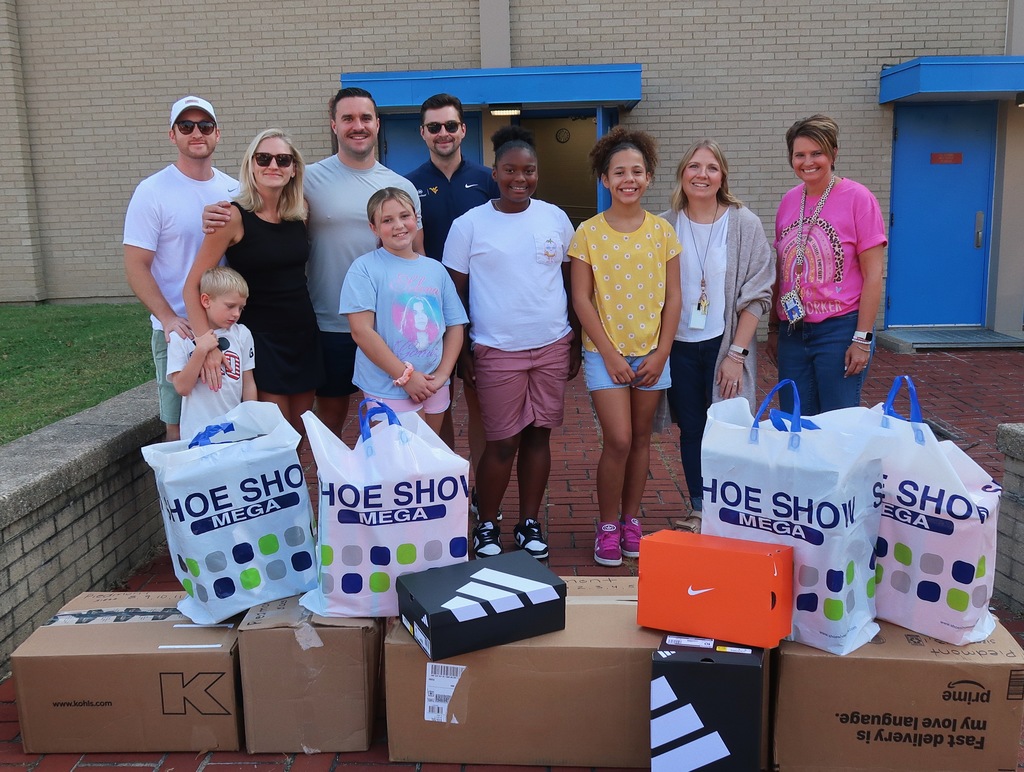 Kids of Kanawha donating shoes to kcs schools.