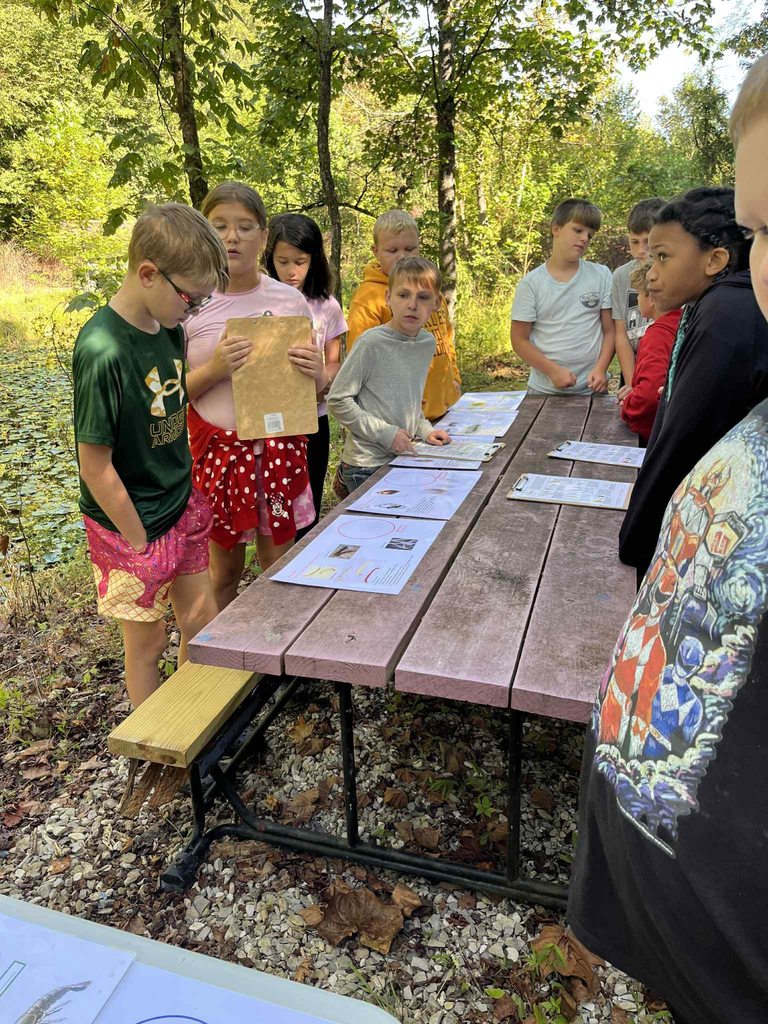 pratt students doing a lesson about the water cycle.