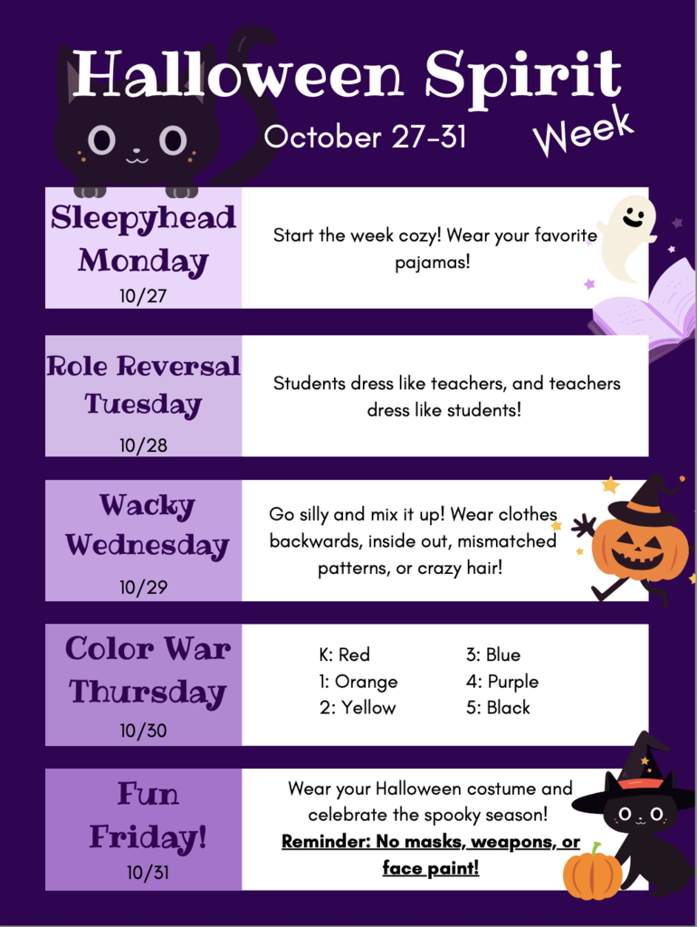 Halloween Spirit Week
