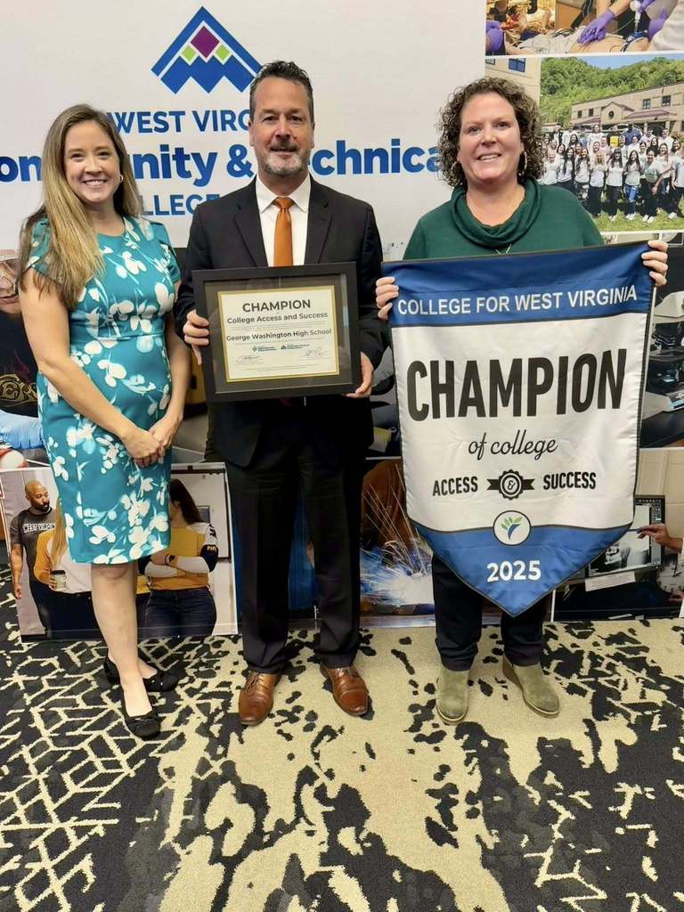 KCS Executive Director of Counseling, Jon Duffy,  accepting GWHS award as a Champion of College Access and Success.