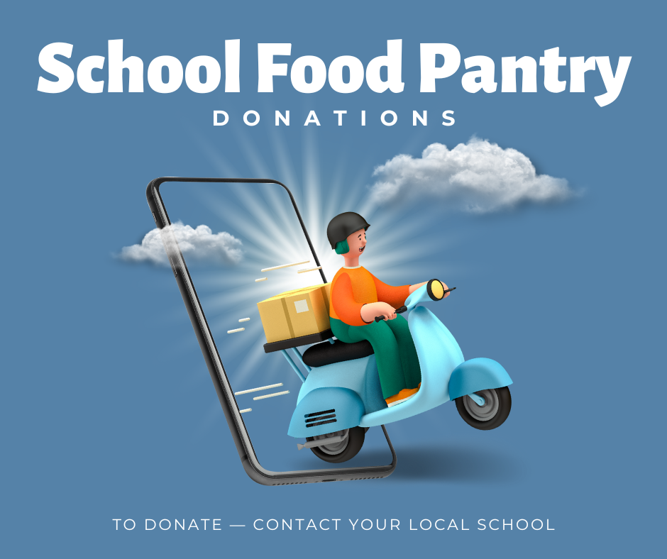 To donate to a school food pantry, contact your local school to ask how you can help.