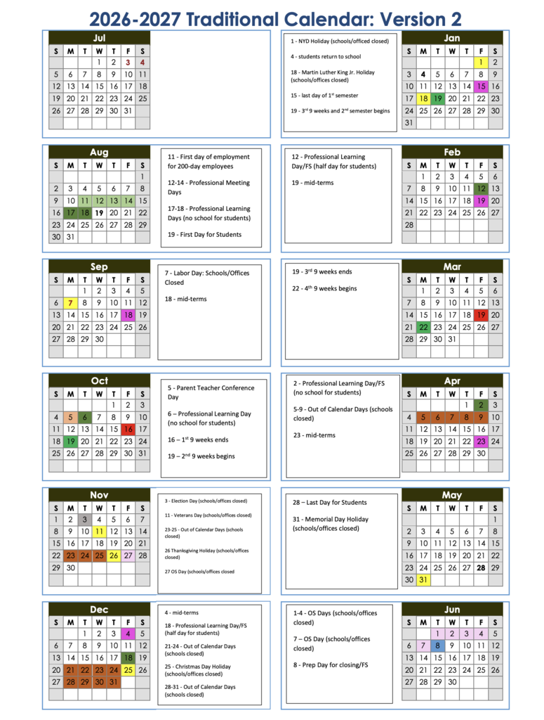 2026-2027 kcs school calendar