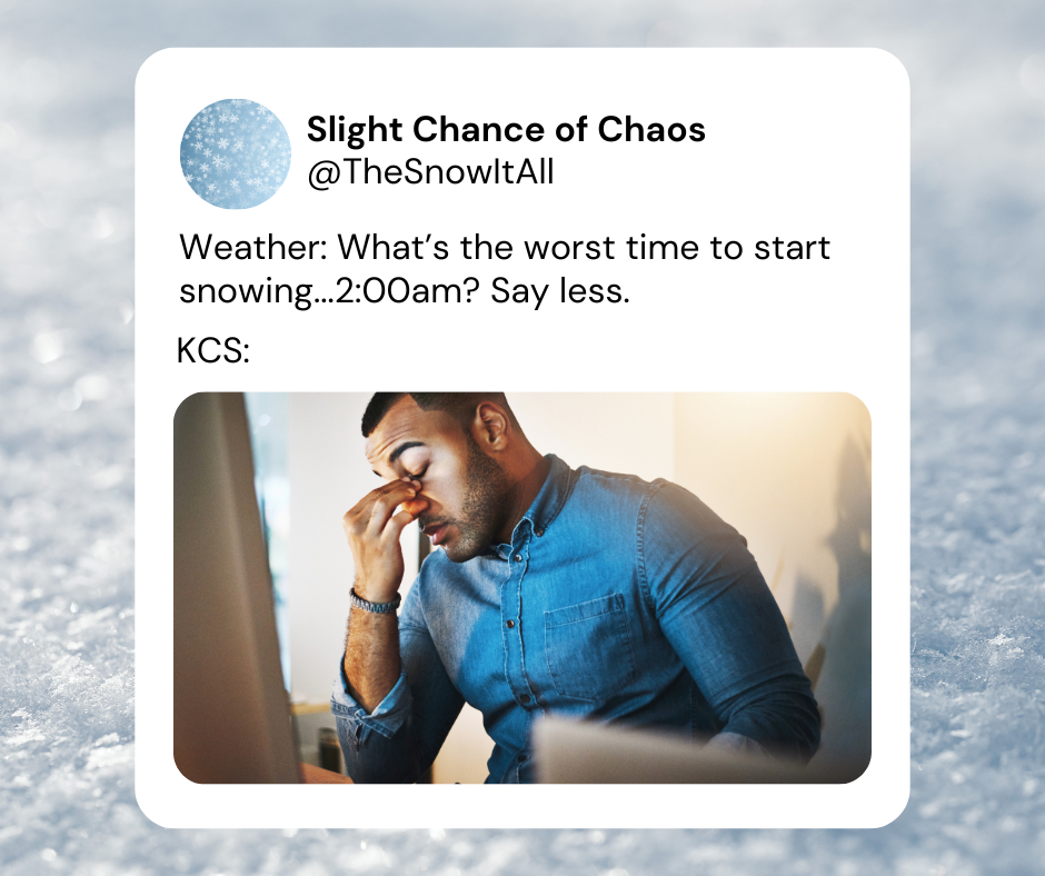 funny picture about possible snow tomorrow.