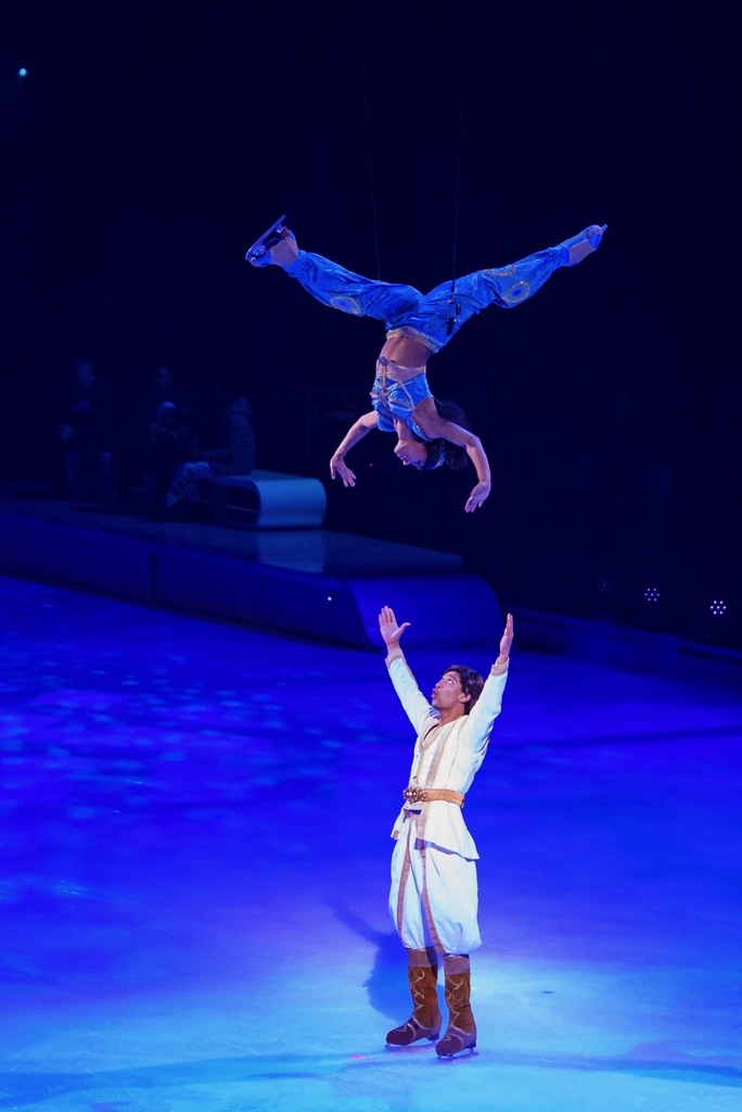 Ciara Pinckney, a KCS Alumni, skating as Jasmine for Disney on Ice.