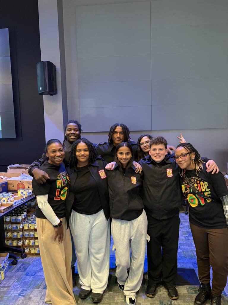 A group picture of the Capital High School JROTC cadets that helped with the food giveaway event put on by the Healing House. 