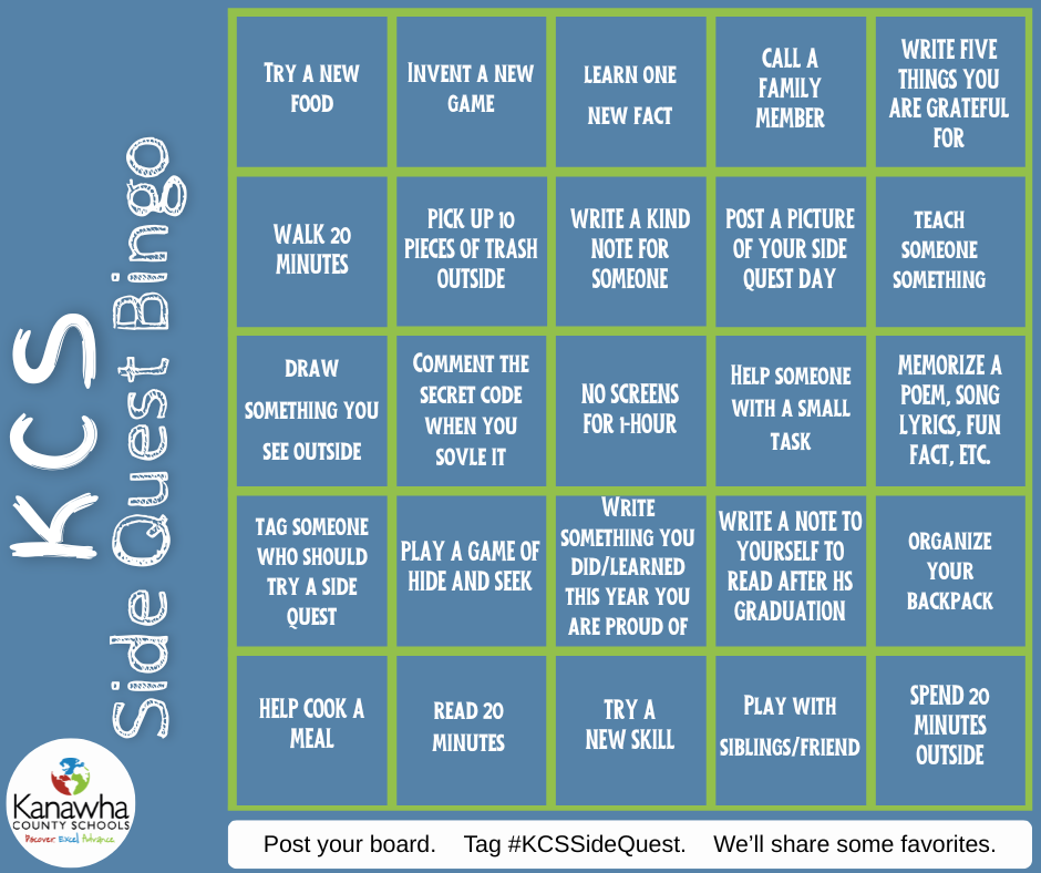 KCS Bingo Card.
