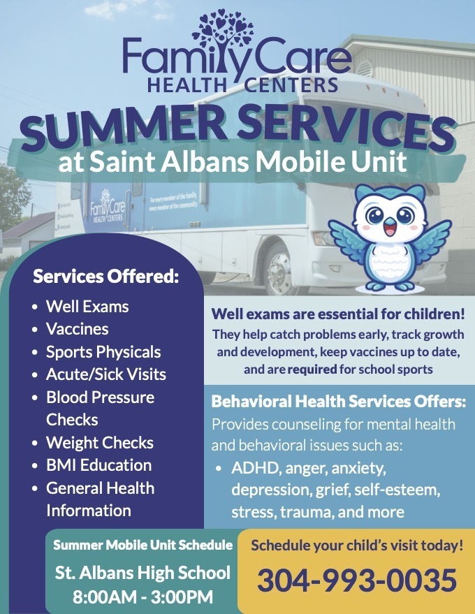 Family Care Summer Services at Saint Albans High School