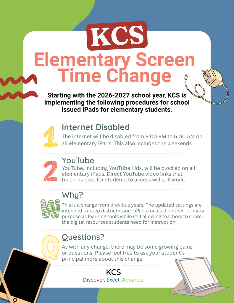 Elementary iPad Changes