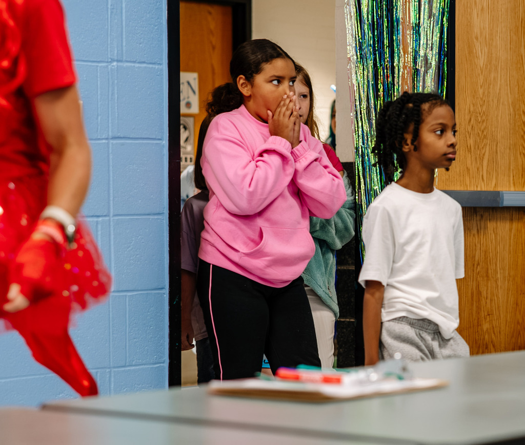 Dunbar Intermediate house sorting celebration.