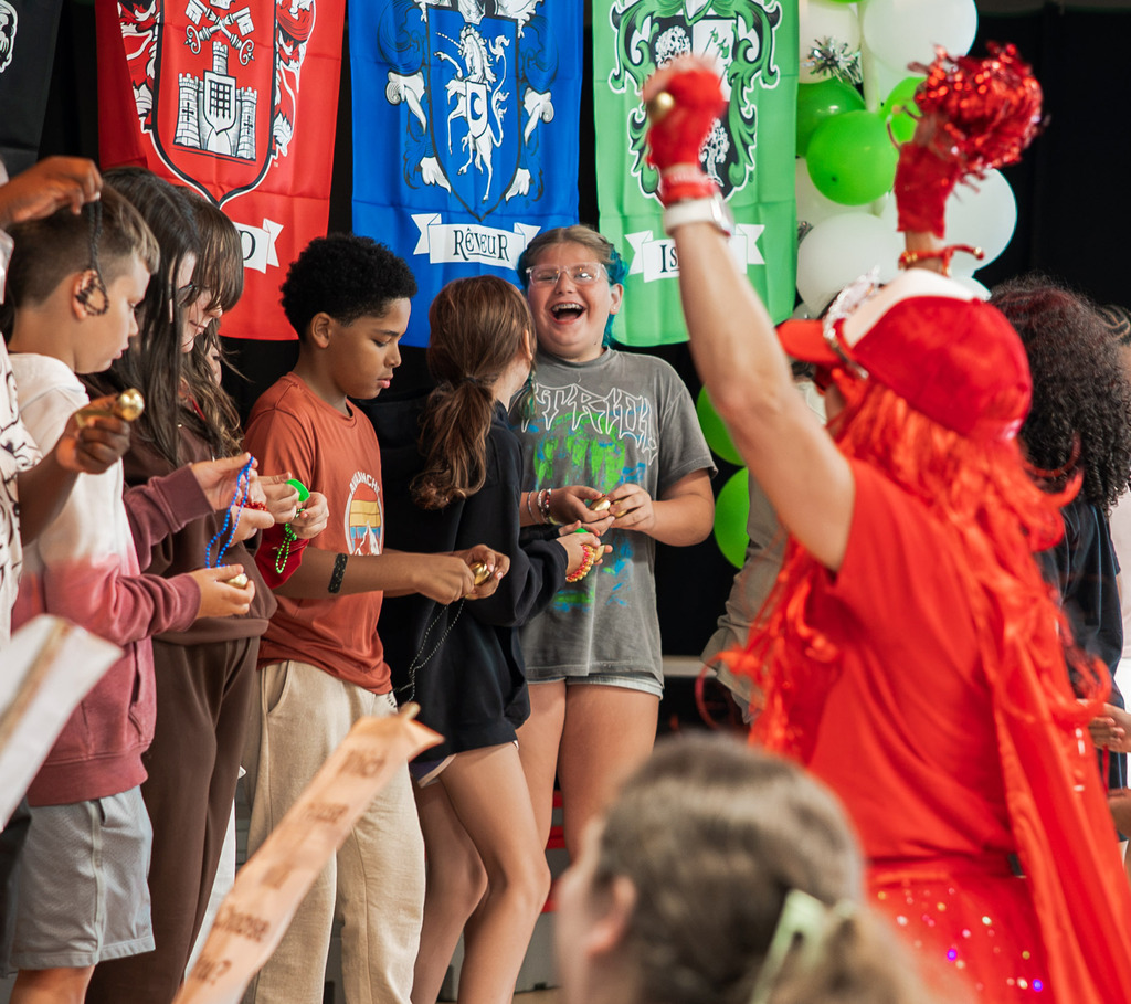 Dunbar Intermediate house sorting celebration.