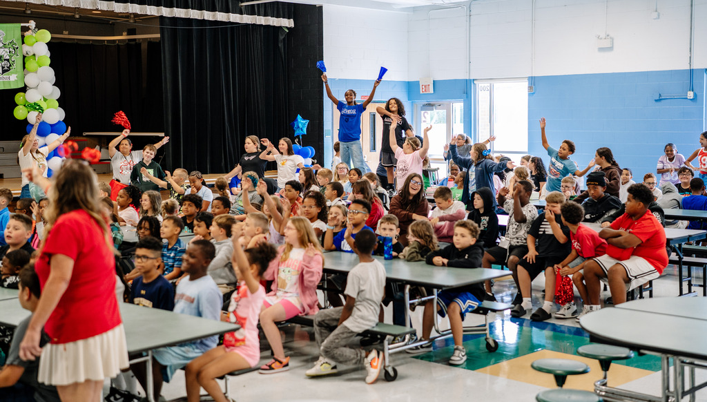Dunbar Intermediate house sorting celebration.