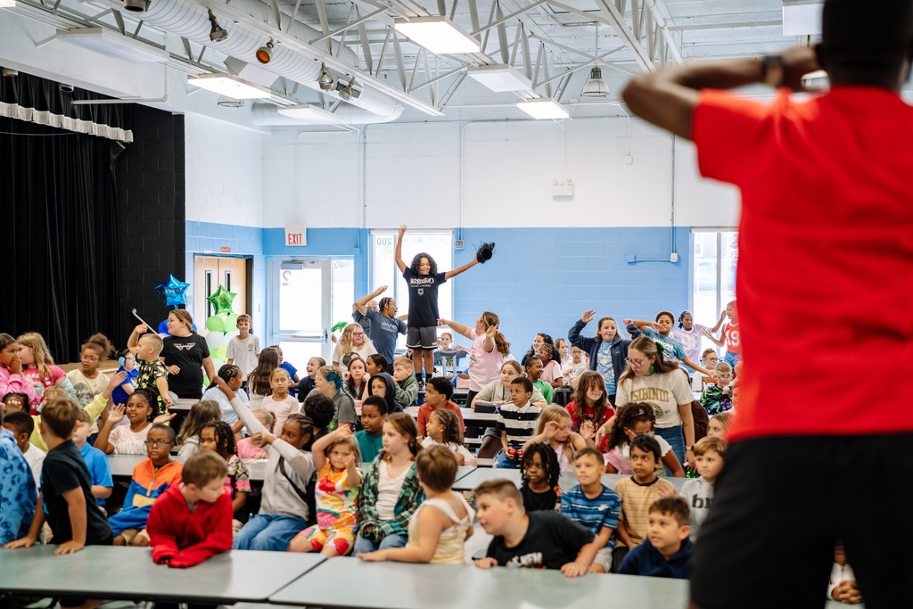 Dunbar Intermediate house sorting celebration.