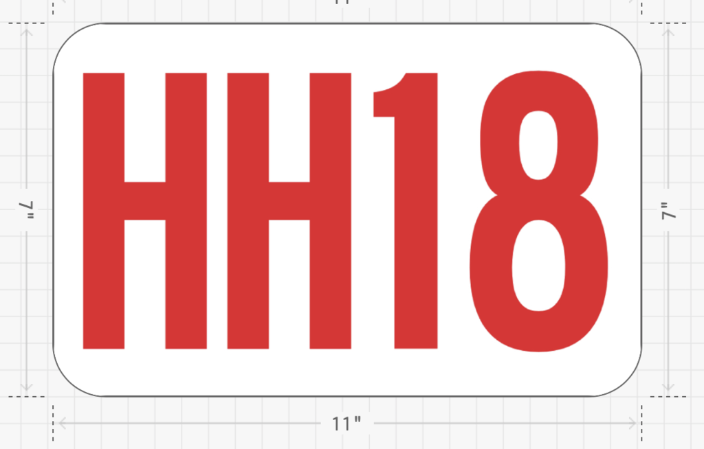 HH18 -  this is an example of a KCS Bus Route Magnet for the Herbert Hoover High School Feeder Area.