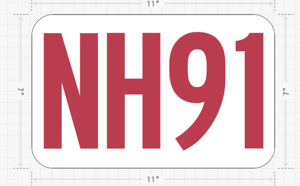 NH91 -  this is an example of a KCS Bus Route Magnet for the Nitro High School Feeder Area.